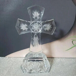 Bohemia Clear Cut Lines Crystal Cross